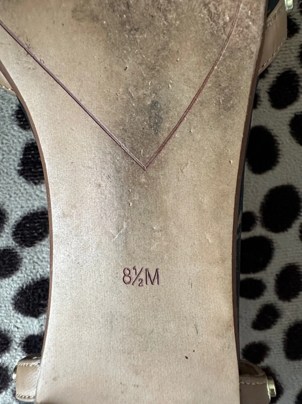 Halogen Black/Tan Studded Trim flats - Picture 6 of 11